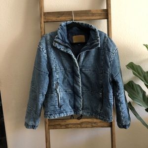 Acid washed denim jacket